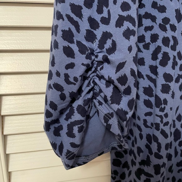Belle by Kim Gravel XL TripleLuxe Knit Animal Print Duet Top Cotton Blend - Picture 6 of 9